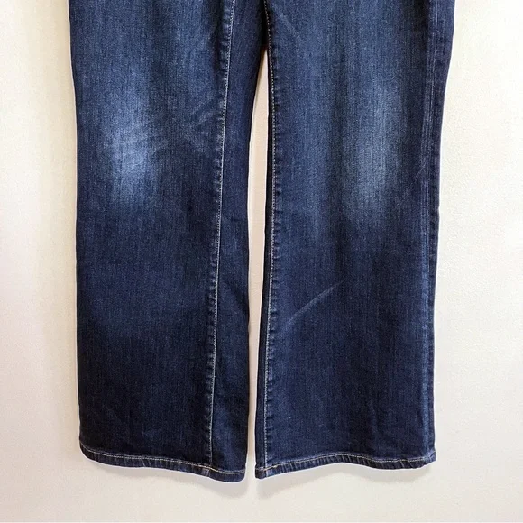 Anthropologie Blue Flare Wide Leg Jeans - Picture 5 of 10